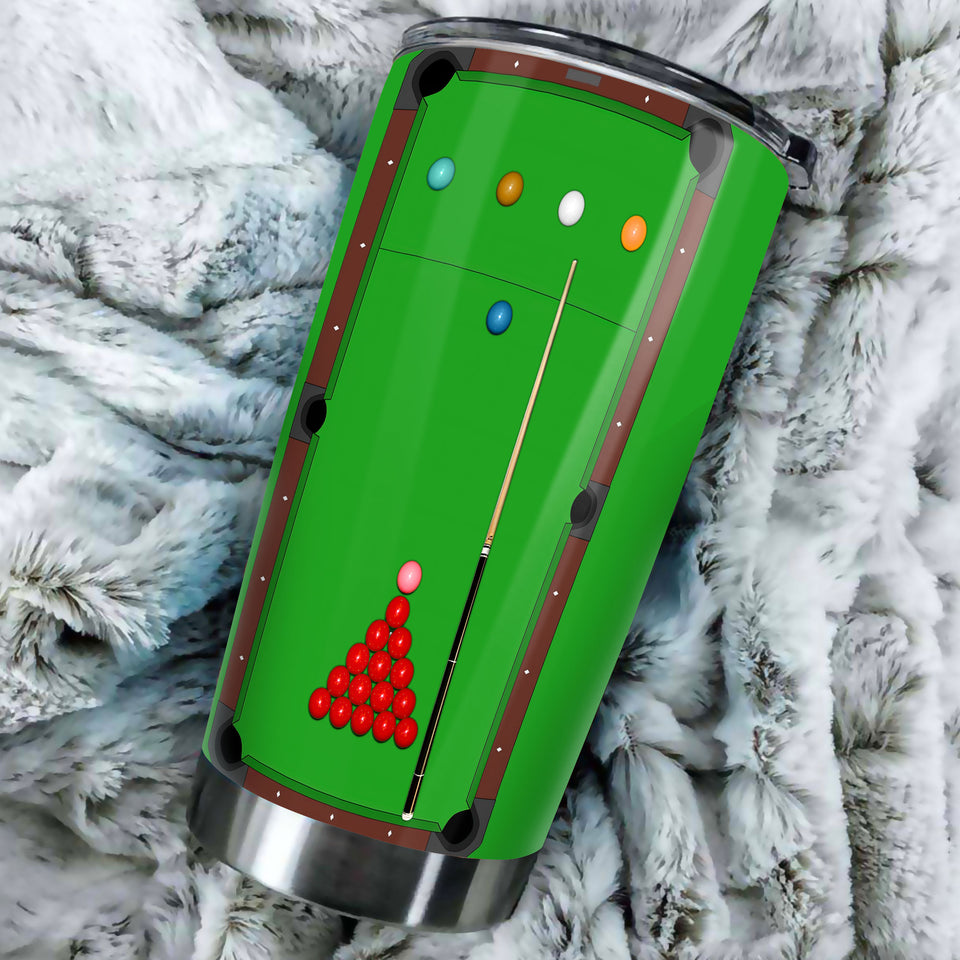 Personalized Billiards Balls Pool Player Graphics Stainless - durable hot & cold beverage tumbler view #3