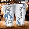 Camellia Personalized Elephant Mom Jewelry To My Daughter Loving Letters Stainless Steel Tumbler - Double-Walled Insulation Thermal Cup With Lid Mom Gift For Daughter Girl