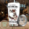 Personalized Black Cat My Coffee and I Stainless Steel Tumbler - Cat Lovers Tumbler view #6