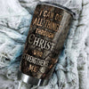 Personalized Archer I Can Do All Christ Strengthens Me Stainless - durable hot & cold beverage tumbler view #3