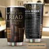 Personalized That's What I Do I Read Know Things Stainless Steel - double-wall vacuum insulated coffee travel tumbler detail