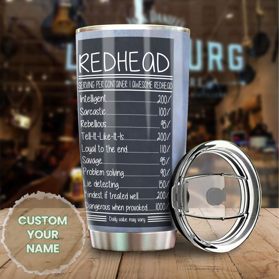 Personalized 3D Funny Fact About Redhead Stainless Steel Tumbler - General Tumbler view #4