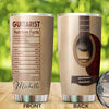 Camellia Personalized Guitarist Nutrition Facts Funny Stainless Steel Tumbler - Double-Walled Insulation Thermal Cup With Lid Gift For Bass Guitar Player
