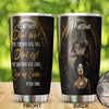 Camellia Personalized Afro Girl To My Wife Crown Loving Letter Stainless Steel Tumbler - Double-Walled Insulation Thermal Cup With Lid Valentines Day Gift For Girlfriend Wife