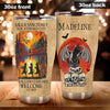 Personalized Salem Sanctuary for Wayward Cats Black Cat Skull - Cat Lovers Tumbler view #4