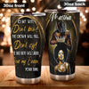 Camellia Personalized Afro Girl To My Wife Crown Loving Letter Stainless Steel Tumbler - Double-Walled Insulation Thermal Cup With Lid Valentines Day Gift For Girlfriend Wife