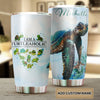 Camellia Personalized Sea Turtle I Am A Turtleaholic Graphics Stainless Steel Tumbler - Double-Walled Insulation Travel Thermal Cup With Lid Gift For Turtle Sea Lover