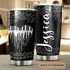 Camellia Personalized Piano Heart Music Graphics Stainless Steel Tumbler - Double-Walled Insulation Travel Thermal Cup With Lid Gift For Pianist Musician Music Lover