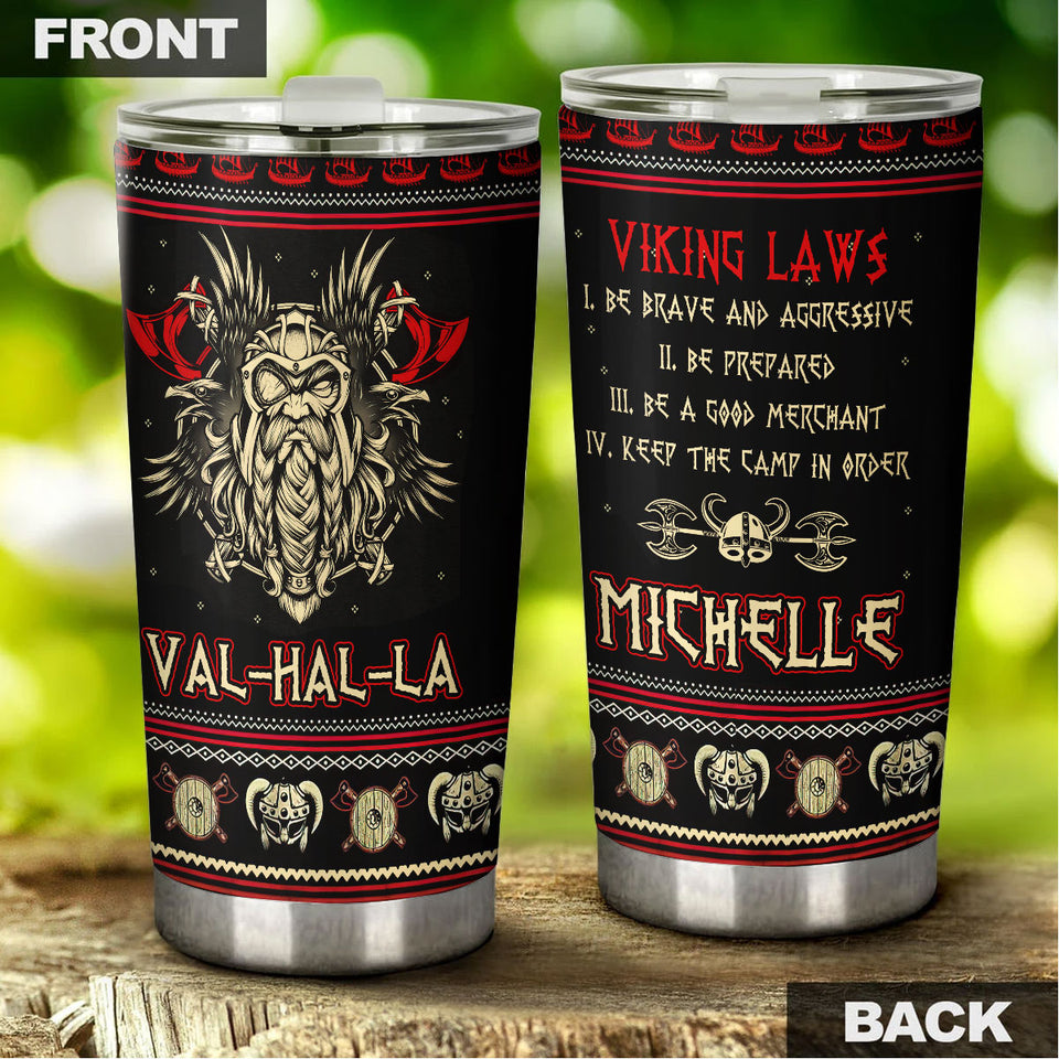 Personalized Viking Law Metal Berserker Warrior Stainless Steel - General Tumbler view #5