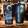 Camellia Personalized Metal Truck Ride With Pride Eagle Wolf Graphics Stainless Steel Tumbler - Double-Walled Insulation Travel Thermal Cup With Lid Gift For Trucker Men