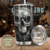Camellia Personalized Skull I'm Far From Perfect Stainless Steel Tumbler - Double-Walled Insulation Travel Thermal Cup With Lid