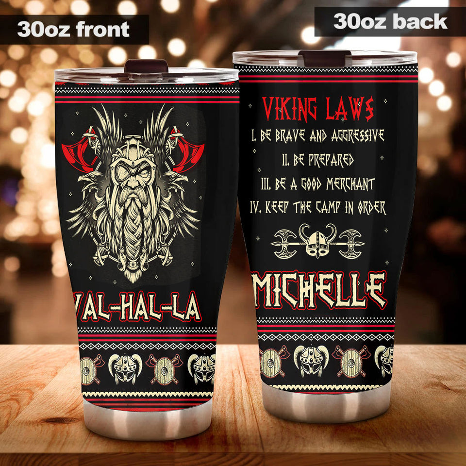 Personalized Viking Law Metal Berserker Warrior Stainless Steel - General Tumbler view #4