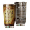 Camellia Personalized Softball Pitching Grips Knowledge Stainless Steel Tumbler - Double-Walled Insulation Sporty Thermal Cup With Lid Gift For Sport Lover Softball Player