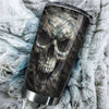 Camellia Personalized Skull I'm Far From Perfect Stainless Steel Tumbler - Double-Walled Insulation Travel Thermal Cup With Lid