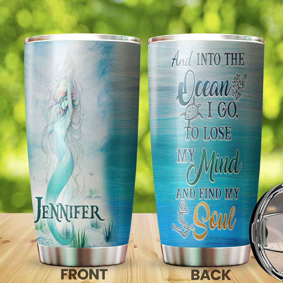 Personalized Mermaid Into the Ocean Stainless Steel Tumbler - General Tumbler view #7