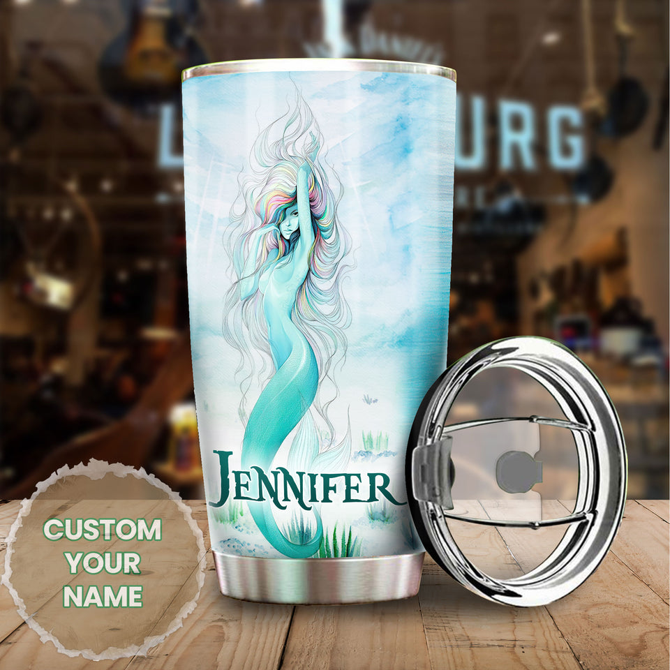Personalized Mermaid Into the Ocean Stainless Steel Tumbler - General Tumbler view #6