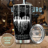 Camellia Personalized Piano Heart Music Graphics Stainless Steel Tumbler - Double-Walled Insulation Travel Thermal Cup With Lid Gift For Pianist Musician Music Lover