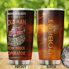 Camellia Personalized How To Be Truck Operator Stainless Steel Tumbler - Double-Walled Insulation Travel Thermal Cup With Lid Gift For Trucker Men