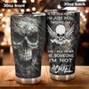Camellia Personalized Skull I'm Far From Perfect Stainless Steel Tumbler - Double-Walled Insulation Travel Thermal Cup With Lid