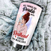 Personalized All Things Possible With Redhead Mascara Coffee - durable hot & cold beverage tumbler view #3