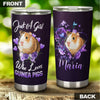 Camellia Personalized Hamster Just A Girl Loves Guinea Pigs Stainless Steel Tumbler - Double-Walled Insulation Travel Thermal Cup With Lid Gift For Guinea Pigs Hammy Lover Girl