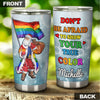 Camellia Personalized Santa LGBT Don't Afraid To Show Your True Color Stainless Steel Tumbler - Double-Walled Insulation Travel Thermal Cup With Lid Christmas Gift Friendly With Gay