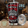 Camellia Personalized Skull Hippie My Husband I Love You Stainless Steel Tumbler - Double-Walled Insulation Travel Thermal Cup With Lid Gift For Valentines Day Couple Husband