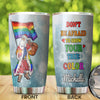 Camellia Personalized Santa LGBT Don't Afraid To Show Your True Color Stainless Steel Tumbler - Double-Walled Insulation Travel Thermal Cup With Lid Christmas Gift Friendly With Gay