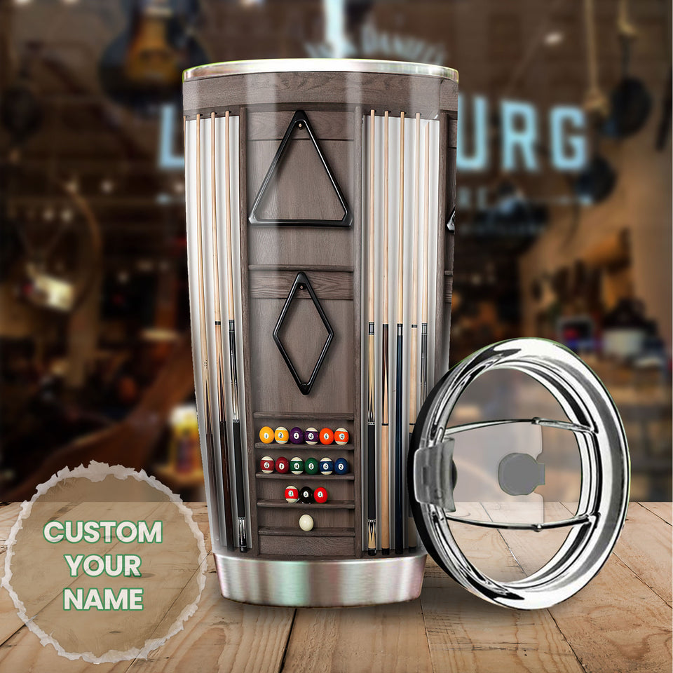 Personalized Billiards Balls Wooden Style Stainless Steel - General Tumbler view #6