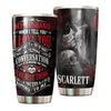Camellia Personalized Skull Hippie My Husband I Love You Stainless Steel Tumbler - Double-Walled Insulation Travel Thermal Cup With Lid Gift For Valentines Day Couple Husband