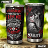 Camellia Personalized Skull Hippie My Husband I Love You Stainless Steel Tumbler - Double-Walled Insulation Travel Thermal Cup With Lid Gift For Valentines Day Couple Husband