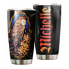 Camellia Personalized Fairytail Owl Glitter Graphic Stainless Steel Tumbler - Double-Walled Insulation Thermal Cup With Lid Gift For Kids Girls Animal Lover