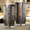 Personalized Billiards Balls Wooden Style Stainless Steel - double-wall vacuum insulated coffee travel tumbler detail