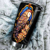 Camellia Personalized Fairytail Owl Glitter Graphic Stainless Steel Tumbler - Double-Walled Insulation Thermal Cup With Lid Gift For Kids Girls Animal Lover