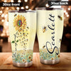 Camellia Personalized Hippie Sunflower You Are My Sunshine Stainless Steel Tumbler - Double-Walled Insulation Travel Thermal Cup With Lid Gift For Hipster Peace Lover