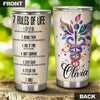 Personalized 7 Rules of Life Inspiring Quotes Stainless Steel - General Tumbler view #5