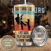 Personalized 3D Vintage Man Pets Dogs Play Guitar and Know - Small Pets Tumbler view #4