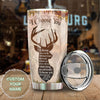 Camellia Personalized Deers Couple I Choose You Vintage Stainless Steel Tumbler - Double-Walled Insulation Travel Thermal Cup With Lid Gift For Valentines Day Couple