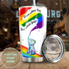 Personalized Rainbow Flag LGBT Love Without Limit Human Being - General Tumbler view #6