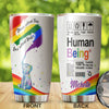 Personalized Rainbow Flag LGBT Love Without Limit Human Being - General Tumbler view #7