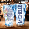 Camellia Personalized Watercolor What A Wonderful World Positive Quote Stainless Steel Tumbler - Double-Walled Insulation Thermal Cup With Lid