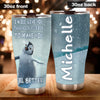 Camellia Personalized Penguin Size Cuddle To Make You Feel Better Stainless Steel Tumbler - Customized Double-Walled Insulation Thermal Cup With Lid Gift For Animal Lover