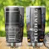 Camellia Personalized Metal Black Truck Graphics Stainless Steel Tumbler - Double-Walled Insulation Travel Thermal Cup With Lid Gift For Trucker Dad Husband Truck Lover