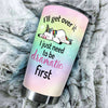 Camellia Personalized Rainbow Unicorn I'll Get Over It Dramatic First Stainless Steel Tumbler - Double-Walled Insulation Thermal Cup With Lid Gift For Horse Lover Kids