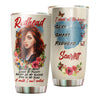 Camellia Personalized Redhead Hated By Many Loved By Plenty Girl Stainless Steel Tumbler - Double-Walled Insulation Thermal Cup With Lid Gift For Birthday Girl Women
