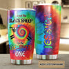 Camellia Personalized Hippie Black Sheep I'm The Tye-dyed One Stainless Steel Tumbler - Double-Walled Insulation Travel Thermal Cup With Lid For Hipster