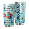 Camellia Personalized Hippie Fish Joy To You And Me Stainless Steel Tumbler - Double-Walled Insulation Thermal Cup With Lid Gift For Hipster Peace Lover