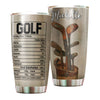 Personalized Golf Nutrition Facts Better Player Stainless Steel - General insulated stainless steel tumbler drinkware preview