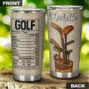 Personalized Golf Nutrition Facts Better Player Stainless Steel - General Tumbler view #5