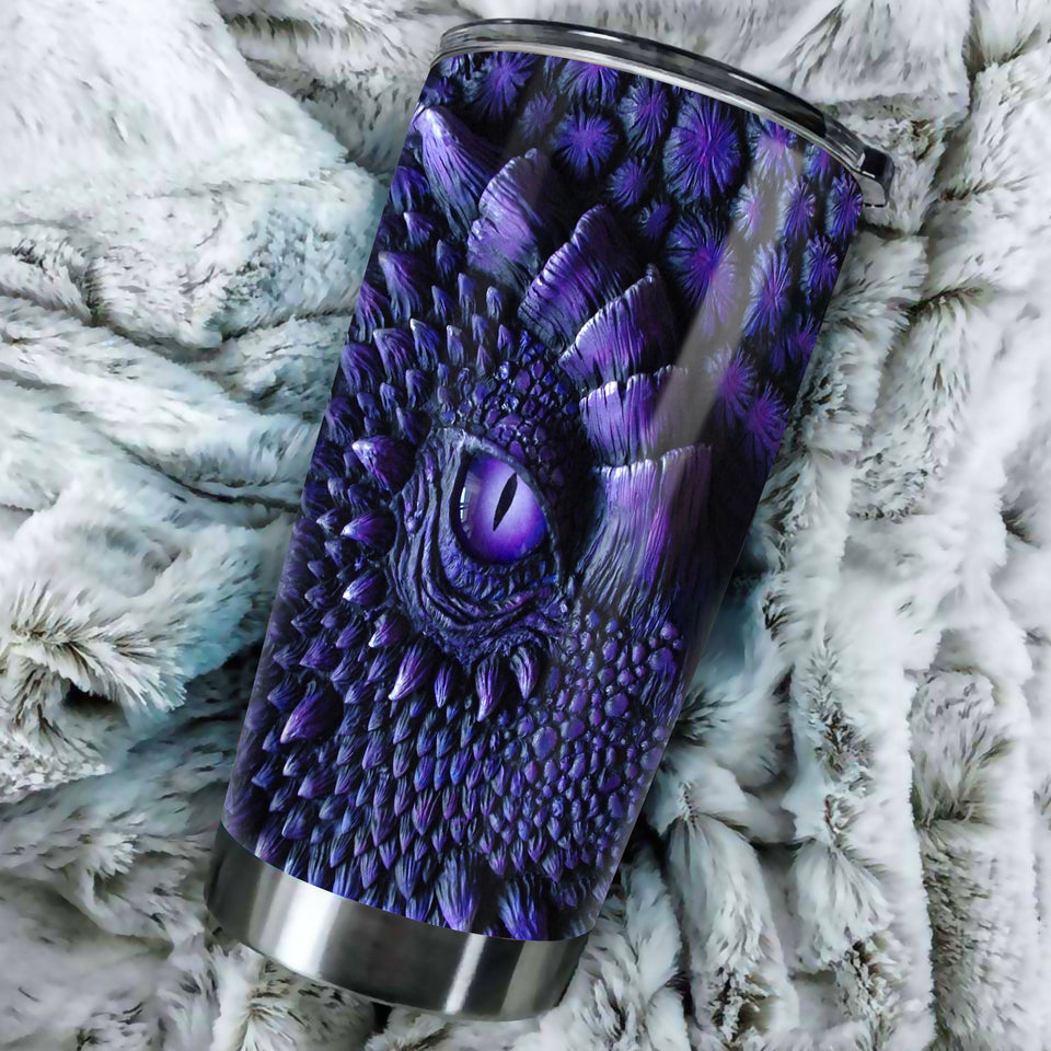Camellia Personalized Metal Viking Warrior Dragon Graphic Stainless Steel Tumbler - Double-Walled Insulation Thermal Cup With Lid Gift For Viking Lover